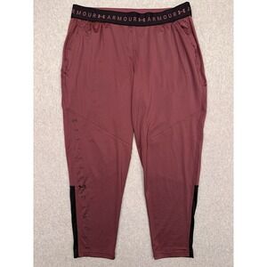 Under Armour UA Unstoppable Joggers Women's XL‎ Red Stretch Tapered Gym Running